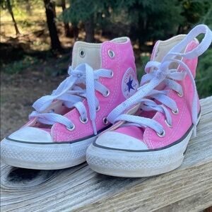 Converse Kids Pink High-Top Canvas Sneakers